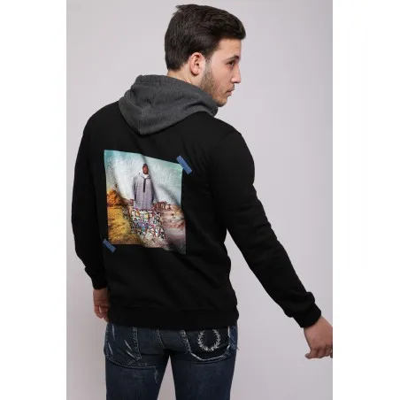 Sweatshirt Noir et Gris Homme - MAZIJ
