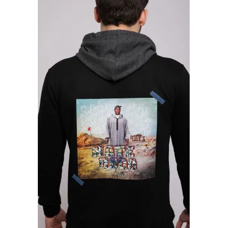 Sweatshirt Noir et Gris Homme - MAZIJ