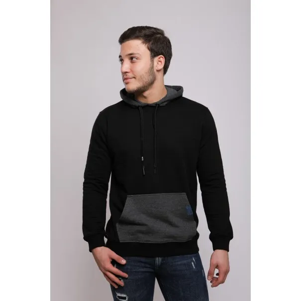 Sweatshirt Noir et Gris Homme - MAZIJ