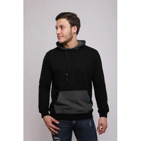 Sweatshirt Noir et Gris Homme - MAZIJ