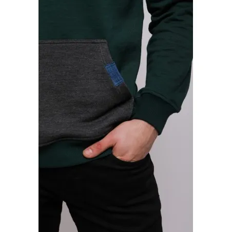 Sweatshirt Vert et Gris Homme - MAZIJ
