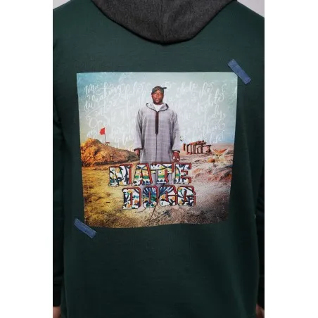 Sweatshirt Vert et Gris Homme - MAZIJ