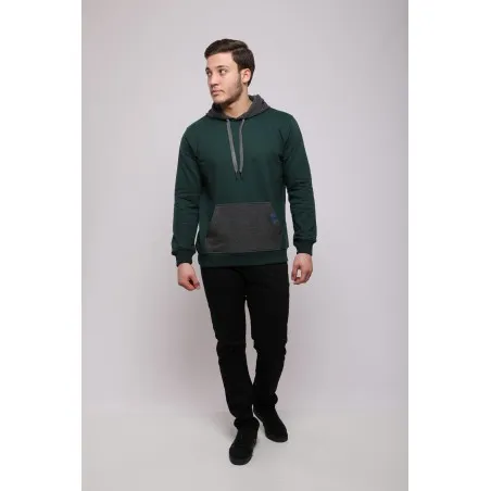 Sweatshirt Vert et Gris Homme - MAZIJ