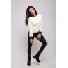 Sweatshirt Blanc – Vert Broderie Fer Forgé Tunisien - MAZIJ