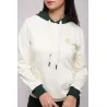Sweatshirt Blanc – Vert Broderie Fer Forgé Tunisien - MAZIJ
