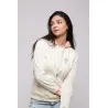 Sweatshirt Blanc - Rose Broderie Fer Forgé Tunisien - MAZIJ