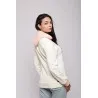 Sweatshirt Blanc - Rose Broderie Fer Forgé Tunisien - MAZIJ
