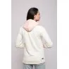 Sweatshirt Blanc - Rose Broderie Fer Forgé Tunisien - MAZIJ