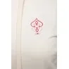 Sweatshirt Blanc - Rose Broderie Fer Forgé Tunisien - MAZIJ