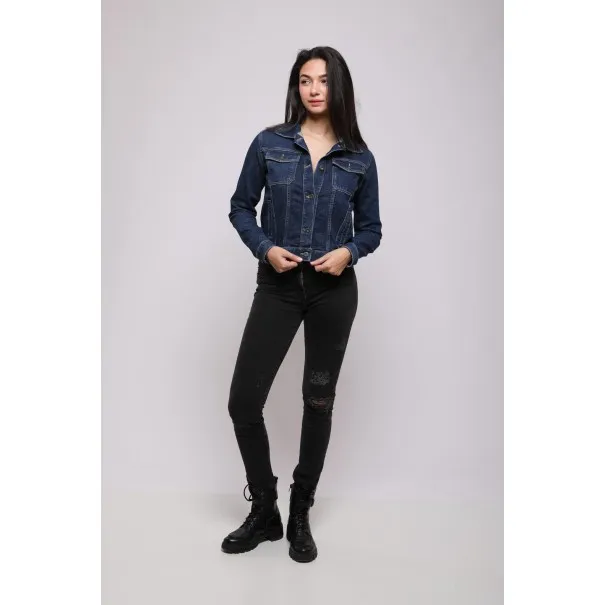 Veste Jean Femme Broderie Fer Forgé - MAZIJ