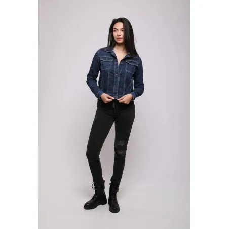 Veste Jean Femme Broderie Fer Forgé - MAZIJ