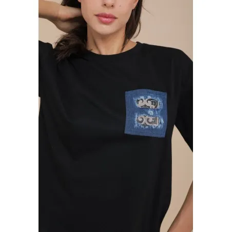 T-SHIRT OVERSIZE NOIR - MAZIJ