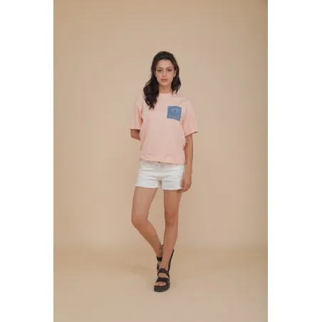 T-SHIRT OVERSIZE SAUMON - MAZIJ