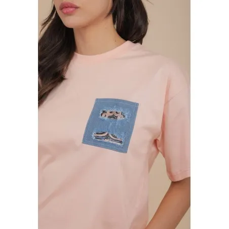 T-SHIRT OVERSIZE SAUMON - MAZIJ