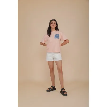 T-SHIRT OVERSIZE SAUMON - MAZIJ