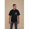 T-SHIRT OVERSIZE NOIR - IMPRESSION FAÏENCE - MAZIJ