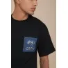 T-SHIRT OVERSIZE NOIR - IMPRESSION FAÏENCE - MAZIJ