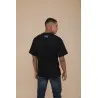 T-SHIRT OVERSIZE NOIR - IMPRESSION FAÏENCE - MAZIJ