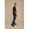 T-SHIRT OVERSIZE NOIR - IMPRESSION FAÏENCE - MAZIJ