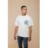 T-SHIRT OVERSIZE ECRU - IMPRESSION FAÏENCE - MAZIJ