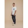 T-SHIRT OVERSIZE ECRU - IMPRESSION FAÏENCE - MAZIJ