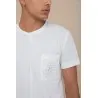 T-SHIRT BLANC AVEC POCHE - MAZIJ