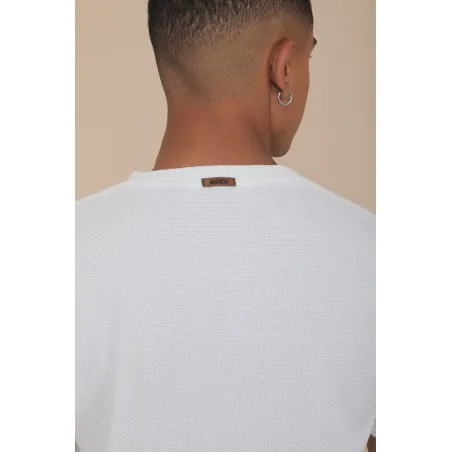 T-SHIRT BLANC AVEC POCHE - MAZIJ