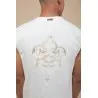 T-SHIRT ECRU SANS MANCHES - MAZIJ
