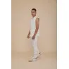 T-SHIRT ECRU SANS MANCHES - MAZIJ