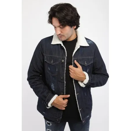 Veste jean homme avec doublure - MAZIJ