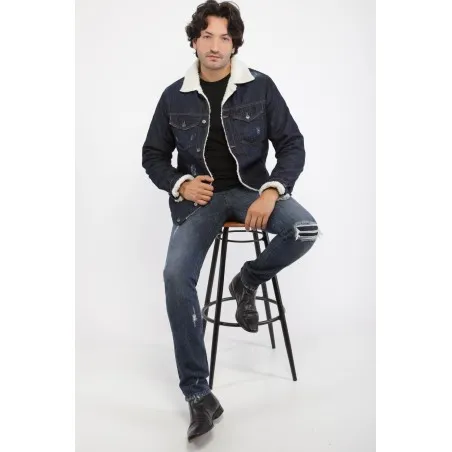 Veste jean homme avec doublure - MAZIJ