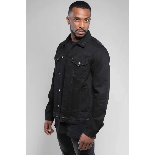 Veste Jean homme noire pièce unique - MAZIJ