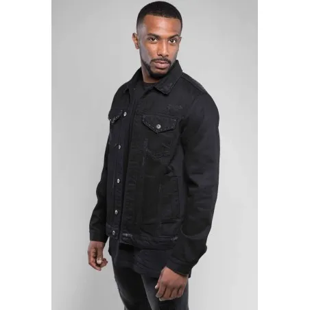 Veste Jean homme noire pièce unique - MAZIJ