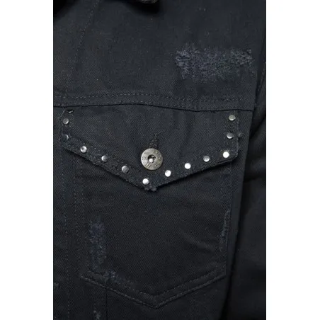 Veste Jean homme noire pièce unique - MAZIJ