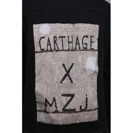 Veste Jean homme noire pièce unique - MAZIJ