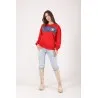 SWEATSHIRT ROUGE AVEC JEAN - MAZIJ