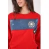 SWEATSHIRT ROUGE AVEC JEAN - MAZIJ