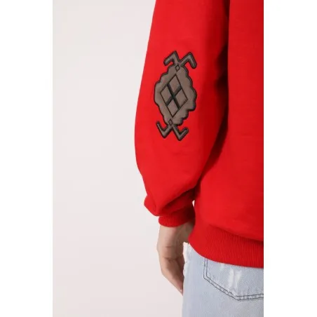 SWEATSHIRT ROUGE AVEC JEAN - MAZIJ