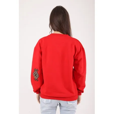 SWEATSHIRT ROUGE AVEC JEAN - MAZIJ