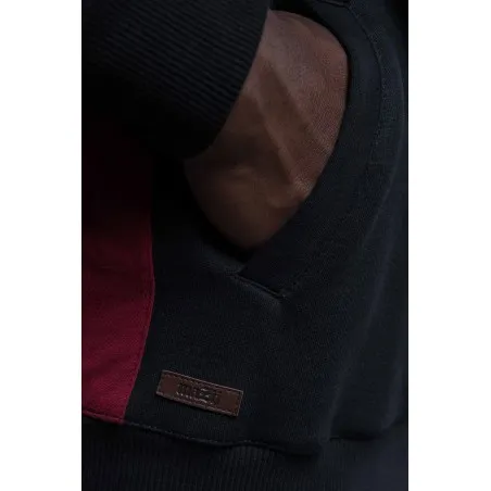 Sweatshirt noir et bordeaux - MAZIJ