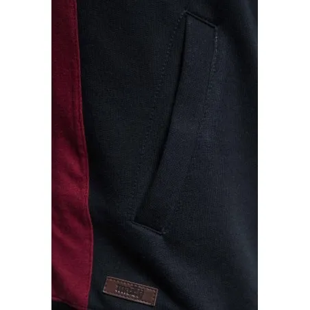 Sweatshirt noir et bordeaux - MAZIJ