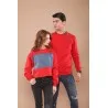 Sweat-shirt rouge avec broderie phénicienne - MAZIJ