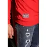 Sweat-shirt rouge avec broderie phénicienne - MAZIJ