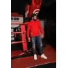 Sweat-shirt rouge avec broderie phénicienne - MAZIJ