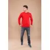 Sweat-shirt rouge avec broderie phénicienne - MAZIJ