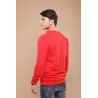Sweat-shirt rouge avec broderie phénicienne - MAZIJ