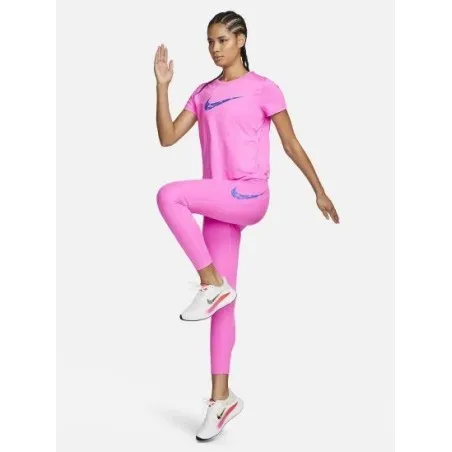 T-shirt Femme NIKE ONE SWSH HBR DF SS TOP - NIKE