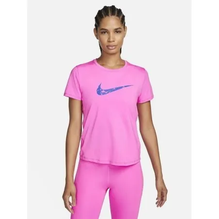 T-shirt Femme NIKE ONE SWSH HBR DF SS TOP - NIKE
