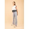 Croptop blanc avec tissus cachemire - MAZIJ