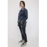 Veste jean femme avec des chaines - MAZIJ